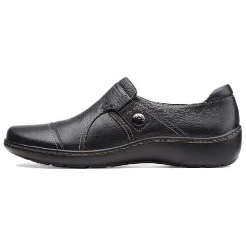 Clarks Leather Casual Shoes Women's Black