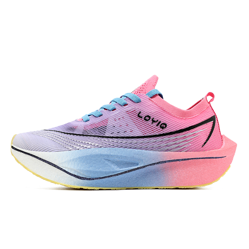 Loyiq Low Top Running Shoes Unisex Fluorescent Sakura Pink