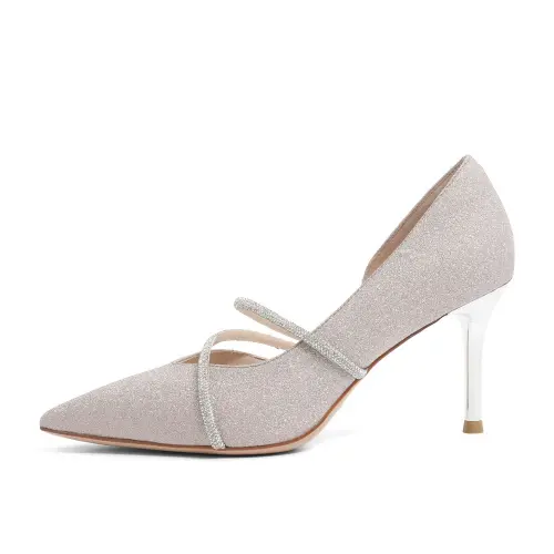 BELLE Pu Slim Heel High Heels 8cm Women's