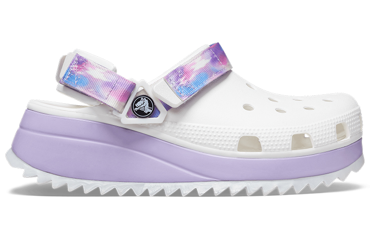 Crocs Classic Casual Unisex White Purple Sandals 'White Purple'