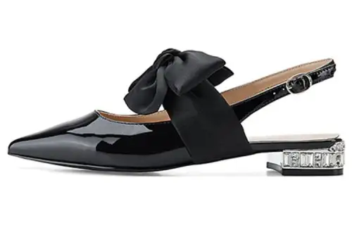 D FUSE SCANDINAVIA Patent Leather Casual Shoes Women's Black
