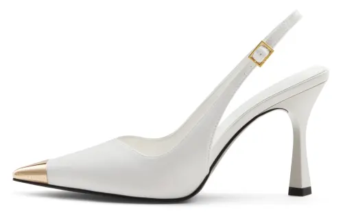 CHARLES&KEITH Small Ck Pu Slim Heel High Heel Sandal 9.1cm Women's