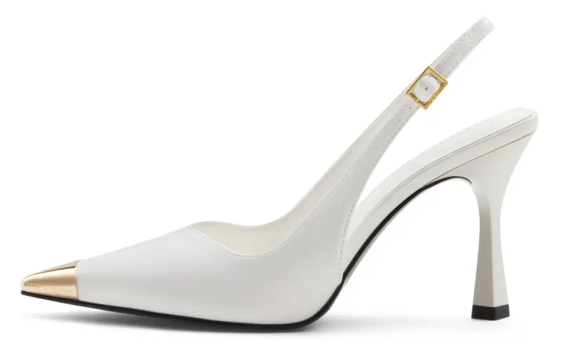 CHARLES&KEITH Small Ck Pu Slim Heel High Heel Sandal 9.1cm Women's