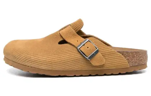 Birkenstock Boston Suede Embossed Narrow Fit 'Butterscotch Brown'