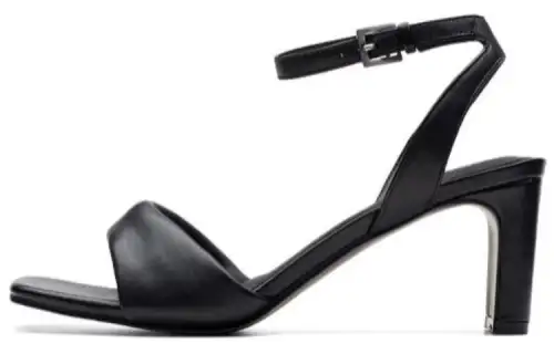 Clarks Leather Stylish Sandal 6.5cm Women's Black