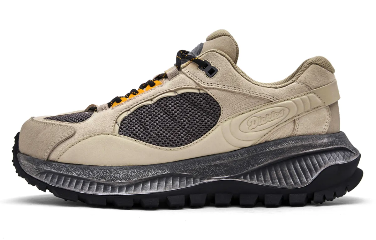 Dickies Cow Split Leather Low top Casual Shoes Men's Gray Beige