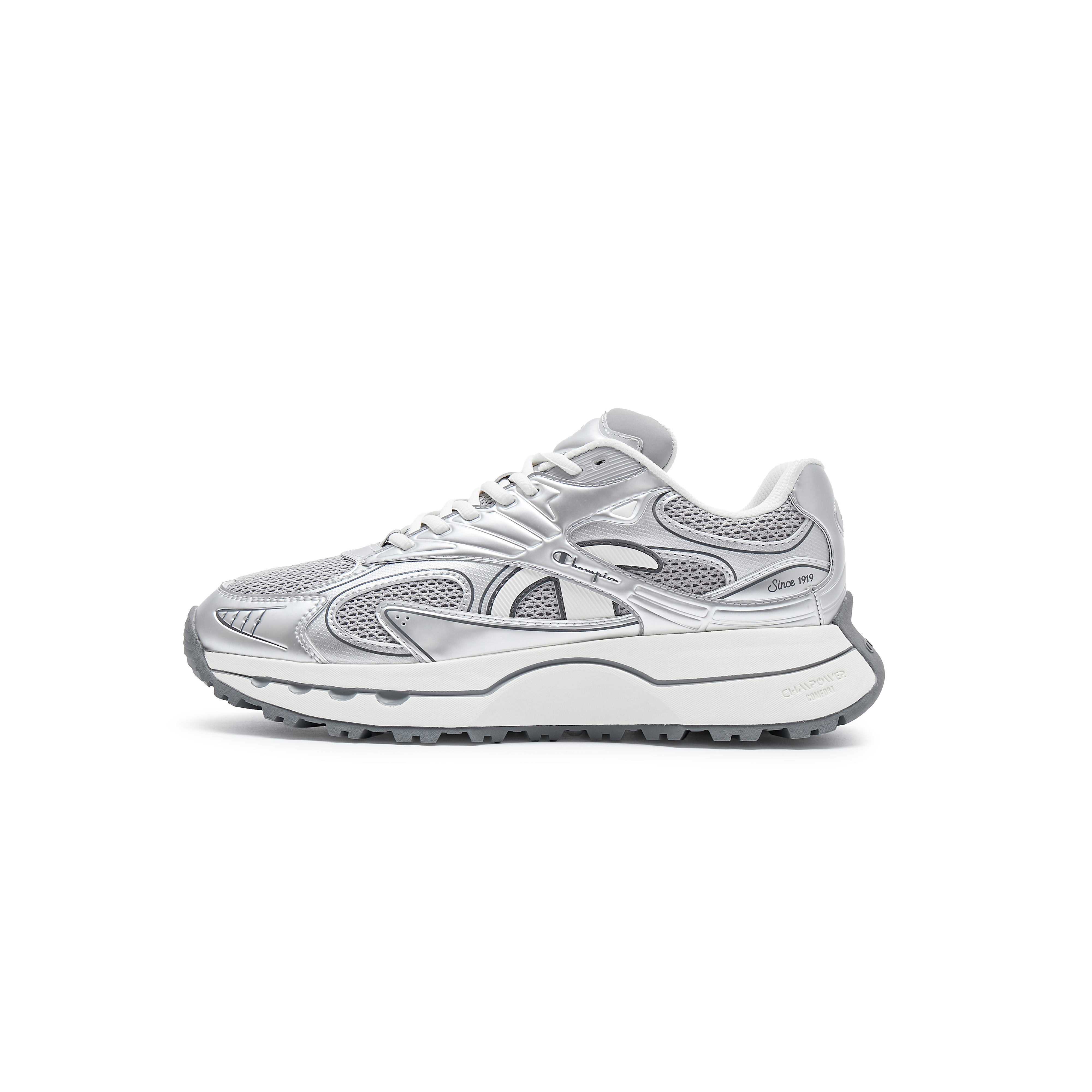 Champion Slip Resistant Low top Running Shoes Men’s Silver