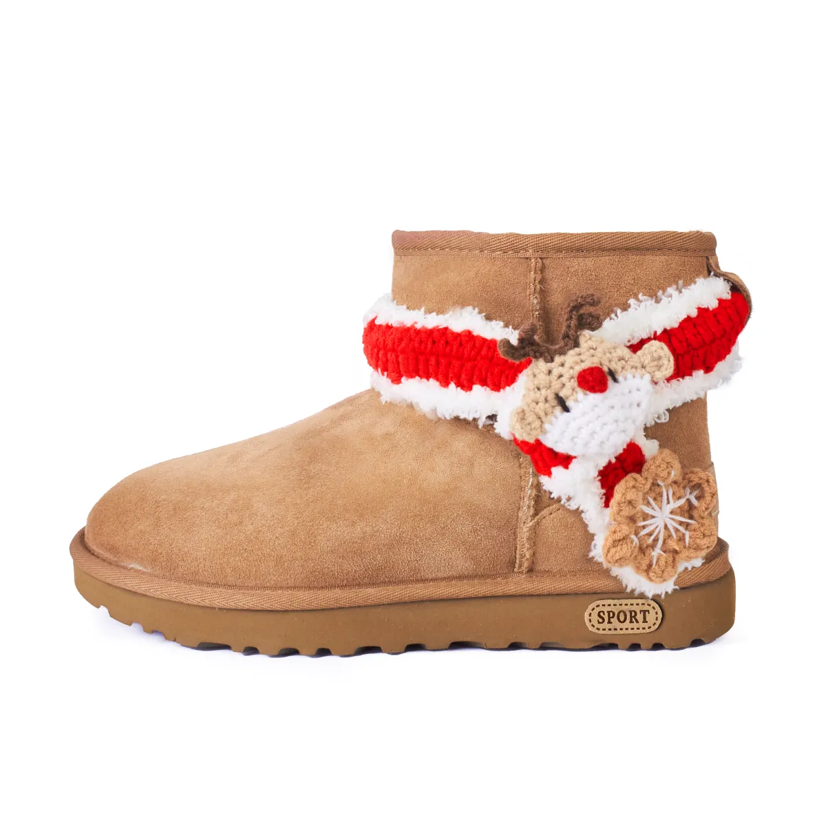 UGG Amber Wind Chime In Water Sheepskin Thermal Abrasion Resistant Thermal Abrasion Resistant Short Snow Boots Women's