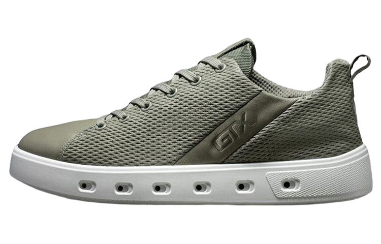 Ecco Street 720 Series Leather Stylish Skateboarding Shoes Men's Grass Green