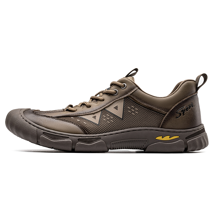 LAORENTOU Mesh, Leather Cushioning Slip Resistant Abrasion Resistant Breathable Lightweight Outdoor Shoes Men’s