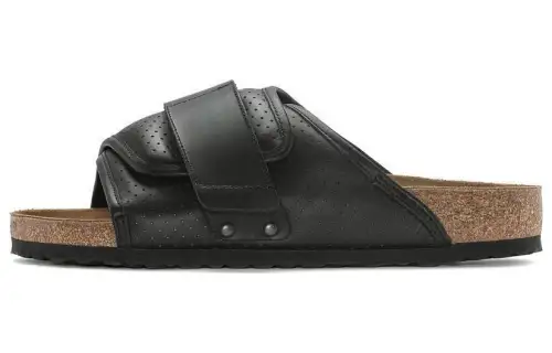 Birkenstock Kyoto Padded Leather Puff Pack Black