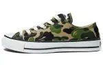 A BATHING APE ABC Canvas APE Sta Low top Stylish Skateboarding Shoes Men's Green