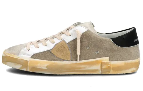 PHILIPPE MODEL Skateboard Shoes Men's Low Top Vintage Gray