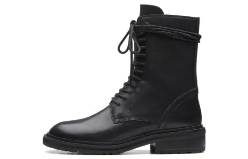Clarks Combat Boots Women's Black