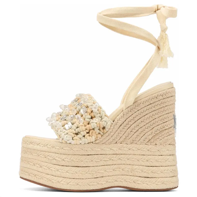 Naked Wolfe Peony One Strap Sandals Women's Beige
