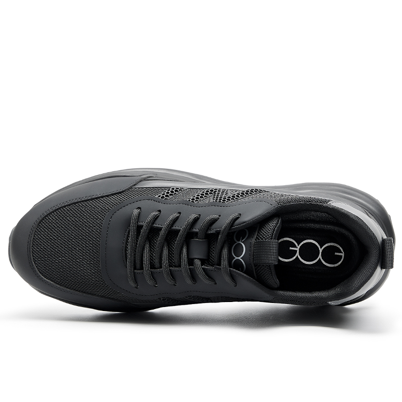GOG Fabric Cushioning Breathable Height Increasing Low top Casual Running Shoes Men’s