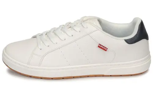 Levis Slip Resistant Abrasion Resistant Low top Skateboard Shoes Men's White