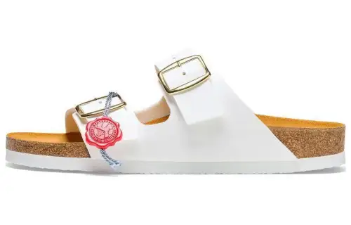 Birkenstock Leather Slide Slippers Women's White Regular