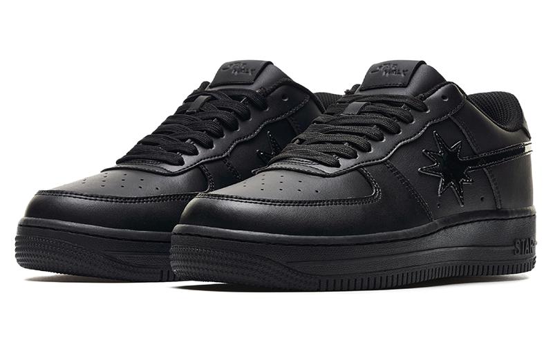 Starwalk Soldier Microfiber Leather Abrasion Resistant Low top Skateboard Shoes Men's Black