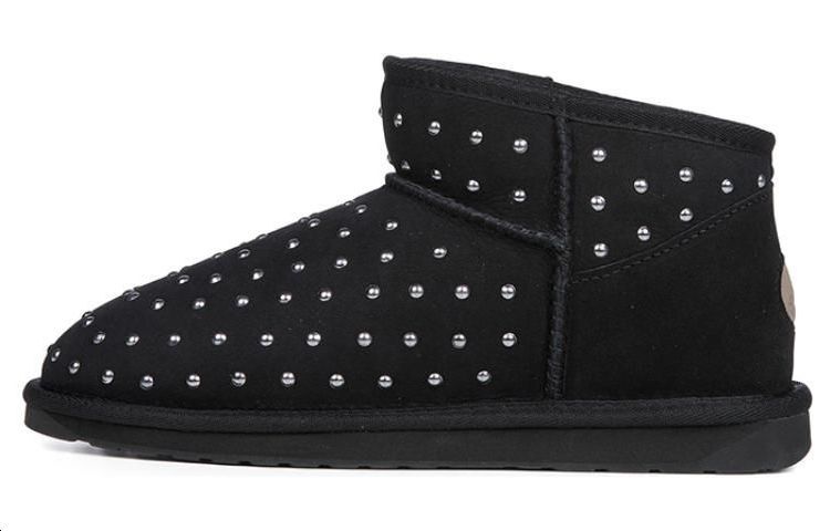 EMU Australia Sheepskin Ankle Length Snow Boots Women's Pitch Black