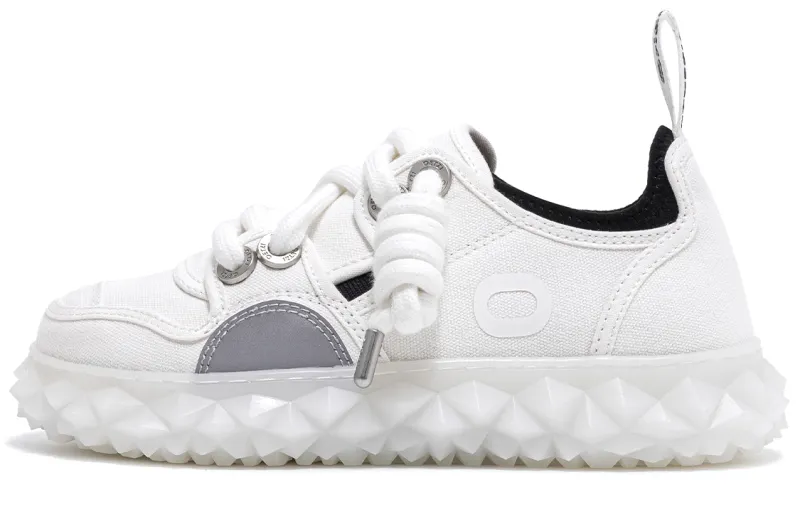 OETZI Skateboard Shoes Unisex Low Top White