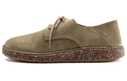 Birkenstock Leather Low top Casual Shoes Unisex Umber Narrow