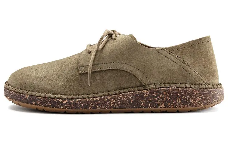 Birkenstock Leather Low top Casual Shoes Unisex Umber Narrow