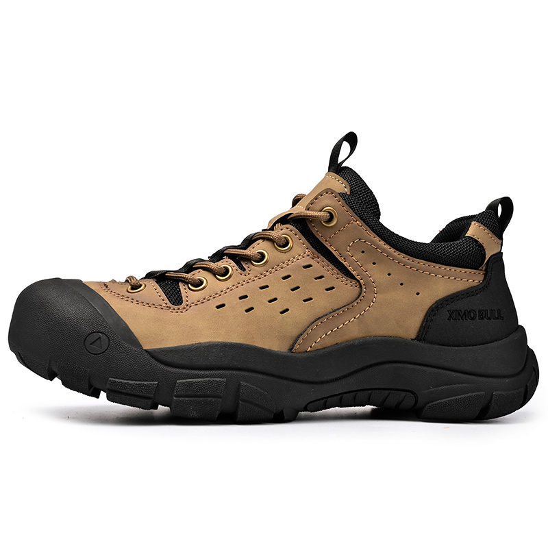 XIMO BULL Top Grain Cow Leather Coverage Support Coverage Support Low top Mountaineering & Hiking Shoes Men’s