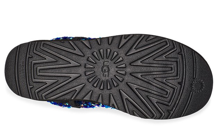 Женские сапоги UGG Classic Mini Stellar Sequin (черные) — Чёрный — фото 6