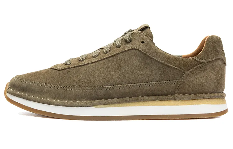 Clarks CraftRun Lace Casual Shoes Men's Low Top Olive Green