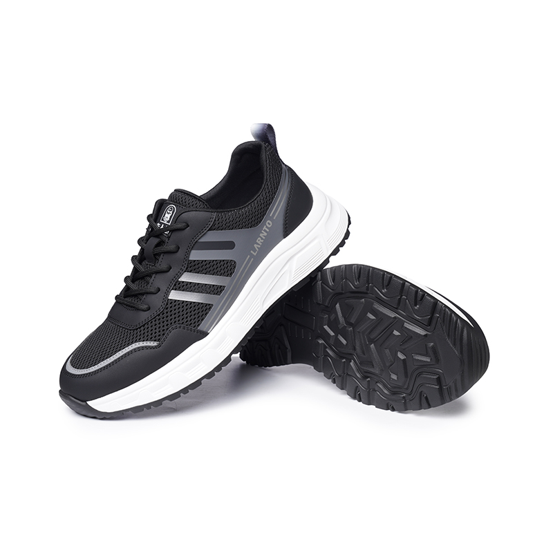 LAORENTOU Walking Shoes Men’s Low Top Black, White