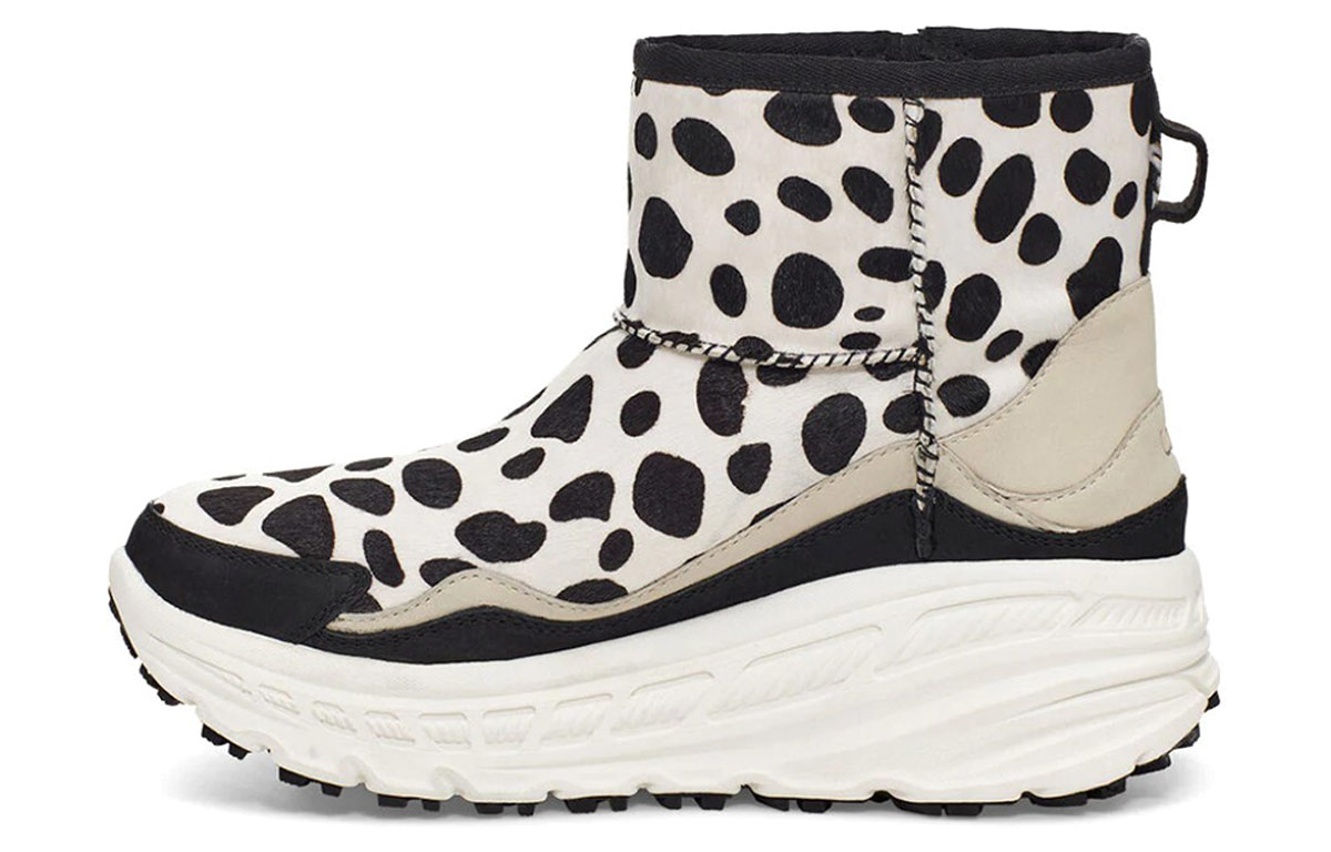 UGG Ca805 Classic Dalmatian Fleece Lined Black White Women's
