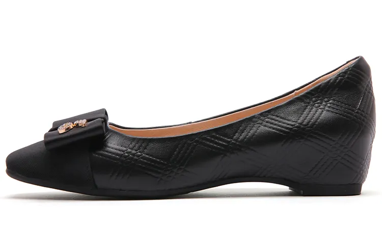 PACO GIL Top Grain Cow Leather Casual Shoes Women's Black