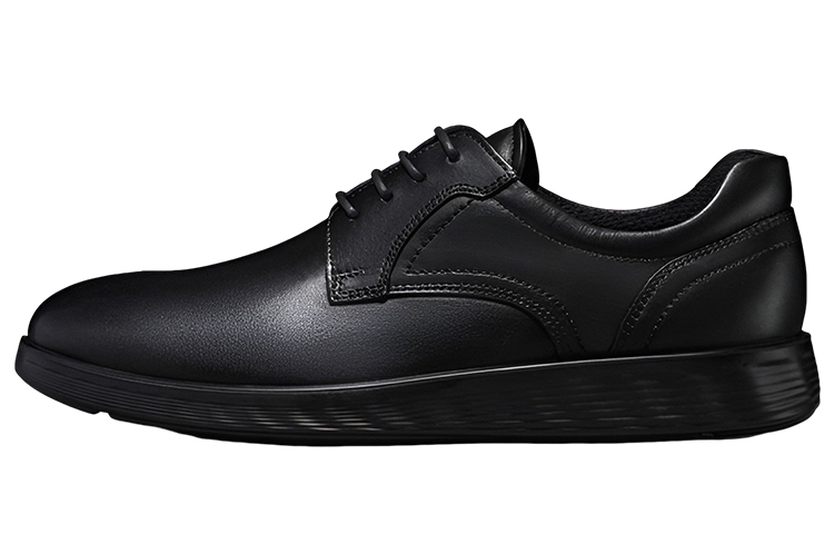 Серия ecco S Light Mix, первый слой кожаный Простой бизнес официальный стиль кожаная обувь мужской стиль черный