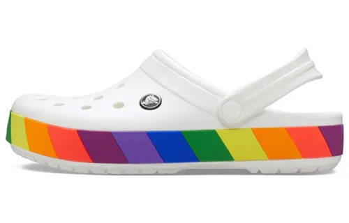Crocs Rainbow White Sandals