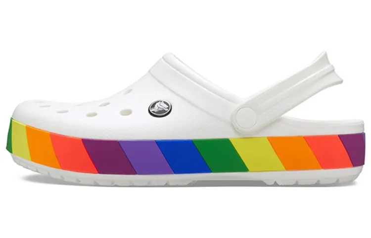 Crocs Rainbow White Sandals