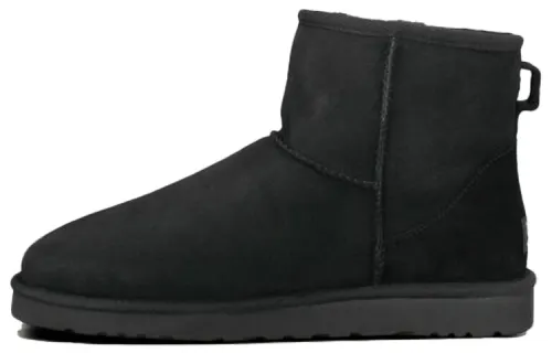 UGG Classic Mini Fleece Lined Snow Boots Black
