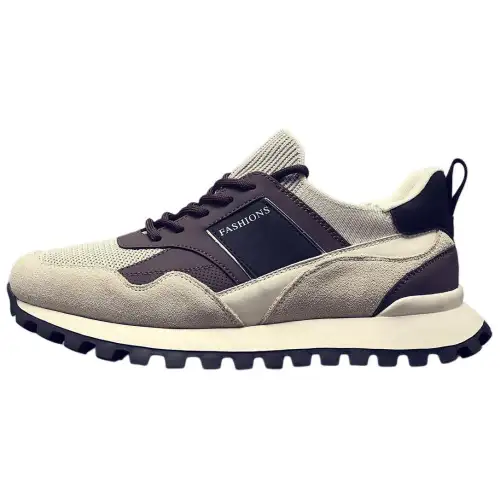 JANE HARLOW Textile, Synthetic Leather, Split Cow Leather Slip Resistant And Breathable Low top Casual Shoes Men's