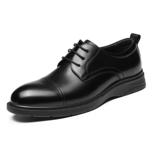 AOKANG first layer cowhide classic fashion trend formal leather shoes men's black