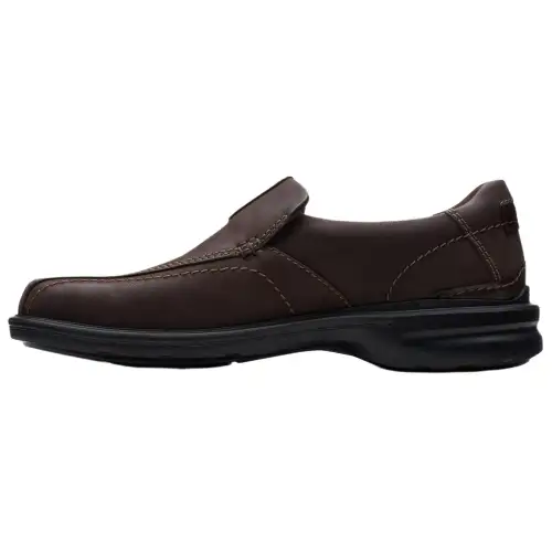Clarks Leather Casual Shoes Men's Dark Brown