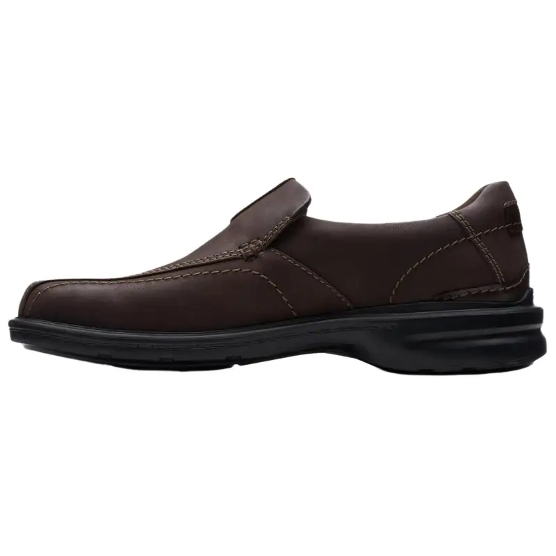 Clarks Leather Casual Shoes Men's Dark Brown