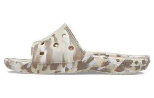 Crocs Classic Marbled Sandals 'White Brown'