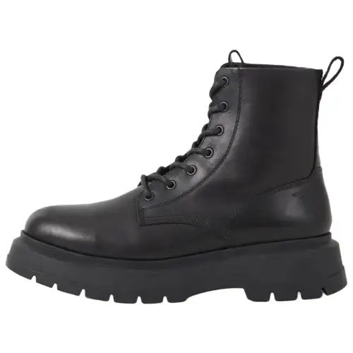 VAGABOND SHOEMAKERS Leather Short Combat Boots Men's Black