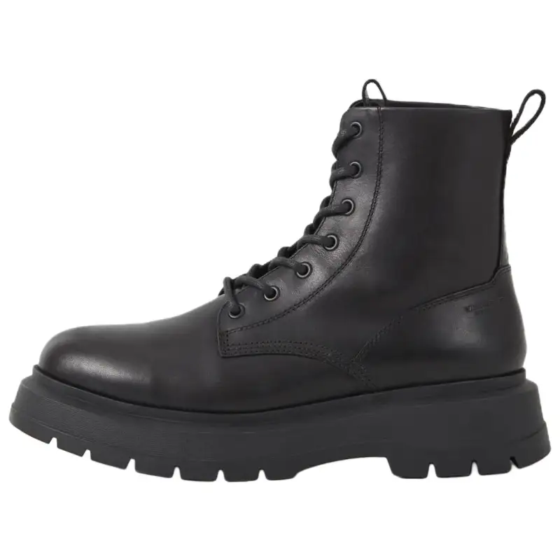 VAGABOND SHOEMAKERS Leather Short Combat Boots Men's Black