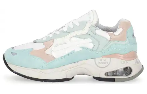 PREMIATA Leather Mid top Casual Shoes Women's Light Blue