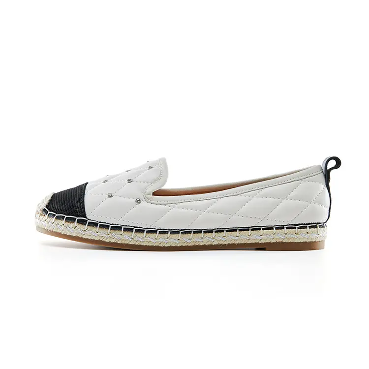 Marie Claire Fabric Casual Shoes 1.7cm Women's Reverse White Black