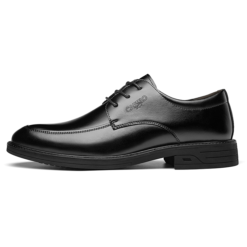 CARTELO Cow Split Leather Dress Shoes Men's Black