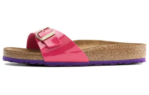 Birkenstock Leather Slide Slippers Women's Pink