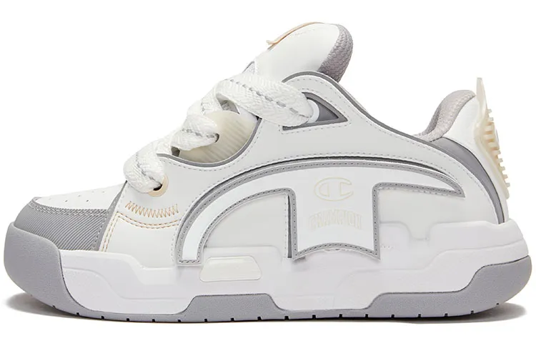 Champion Essentials Collection TronSkate V1 Skateboard Shoes Women's White Gray