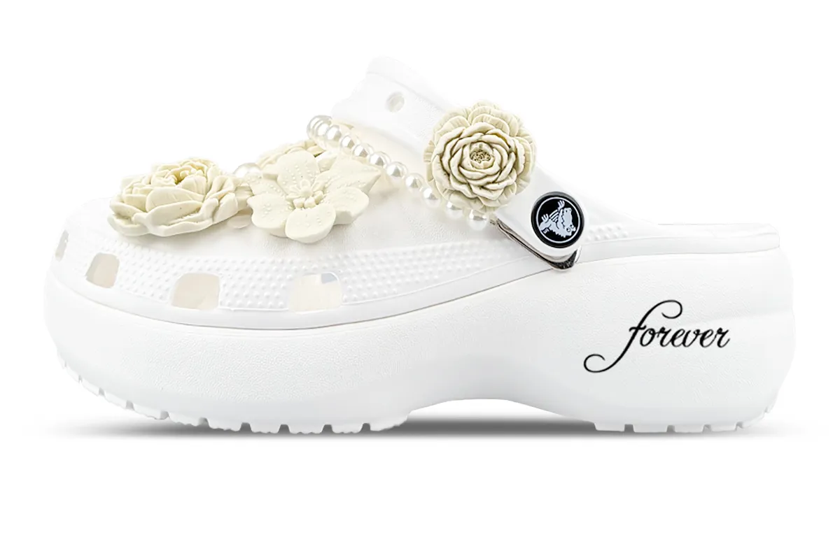 Crocs Classic Platform Clog EVA Clogs Unisex White